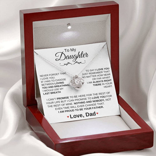 Beautiful Gift for Daughter From Dad "Forever Love" Necklace