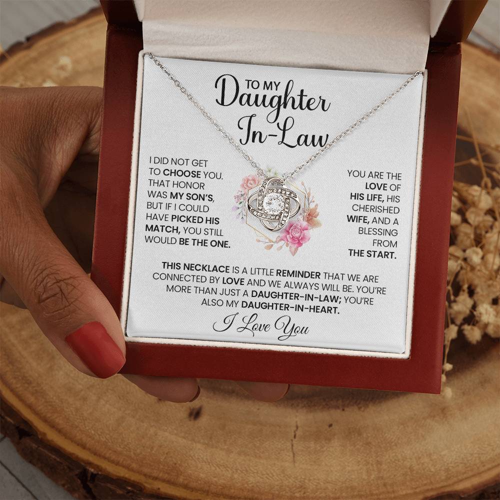 To My Daughter In Law | My Daughter In Heart | Love Knot Necklace