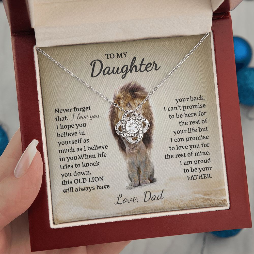 To My Daughter - Love Knot Necklace - DD002