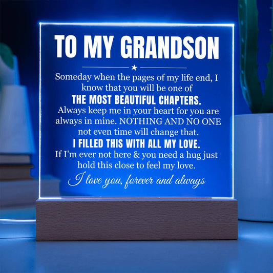To My Grandson - I Will Always Love You - Acrylic Lamp❤️