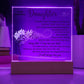 Acrylic Lamp for Daughter - I Will Always Love You - Gift for Daughter