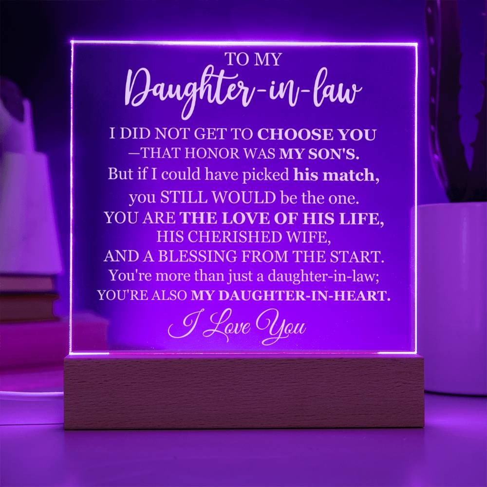 To My Daughter-in-Law | 'A Blessing From The Start' | Acrylic Lamp❤️