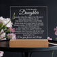 To My Beautiful Daughter - Eternal Love Acrylic Lamp