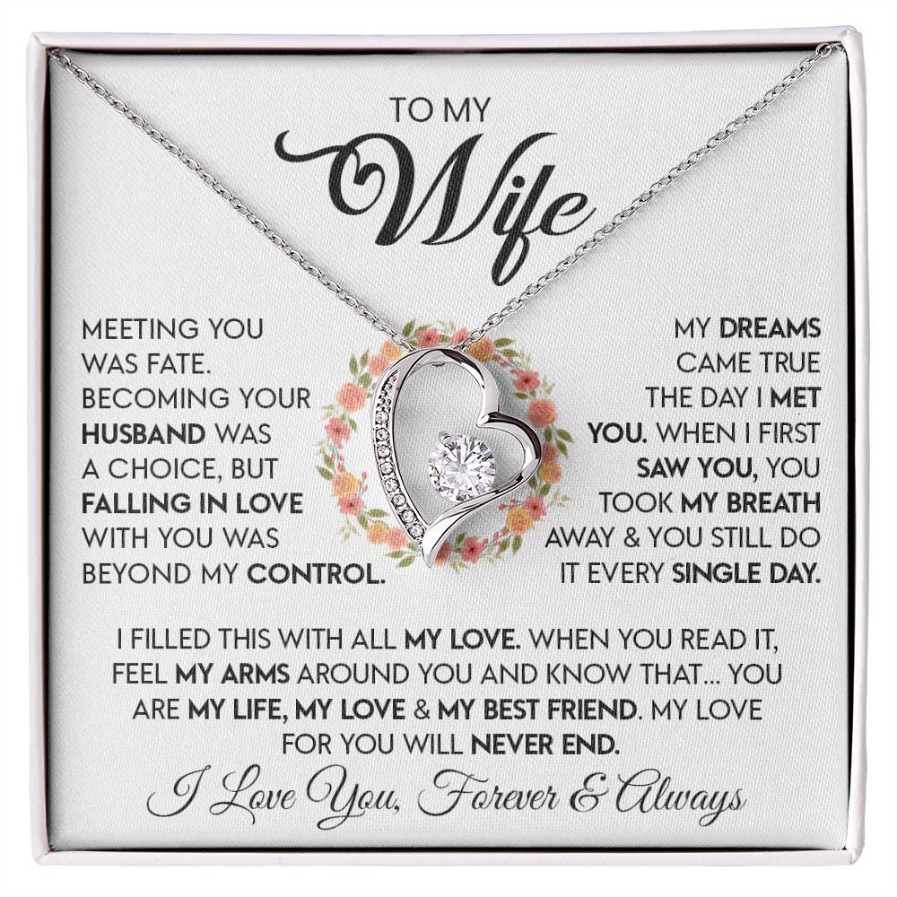 Gift For Wife "Meeting You Was Fate..." | Forever Love Necklace