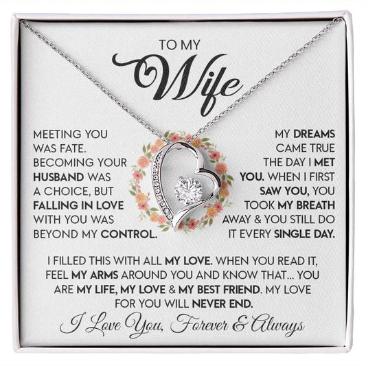 Gift For Wife "Meeting You Was Fate..." | Forever Love Necklace