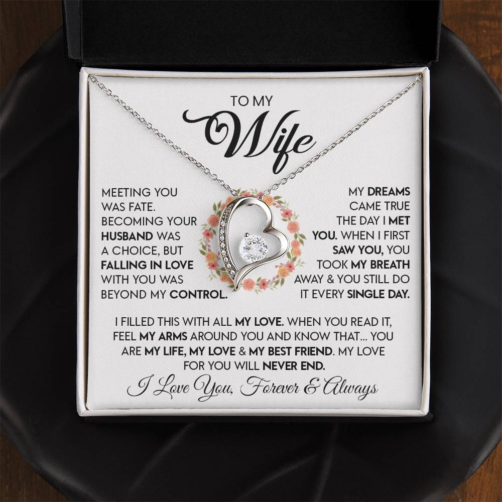 Gift For Wife "Meeting You Was Fate..." | Forever Love Necklace