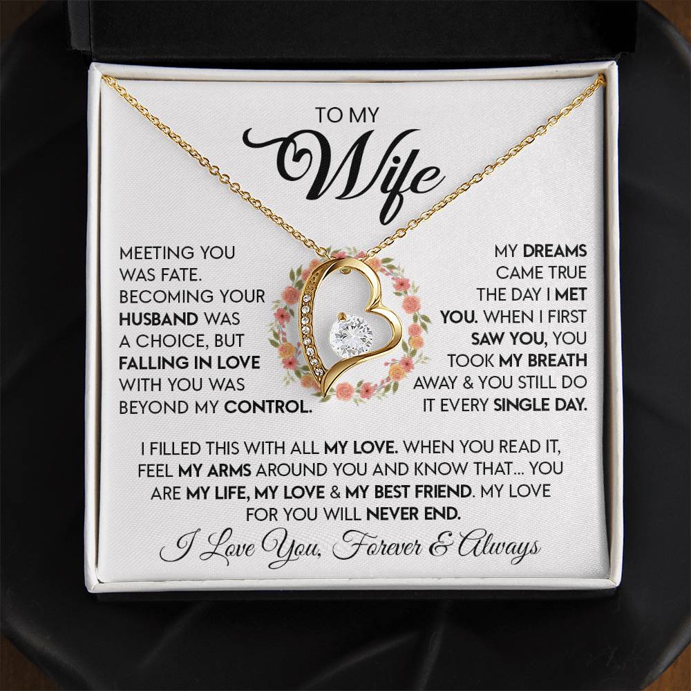 Gift For Wife "Meeting You Was Fate..." | Forever Love Necklace