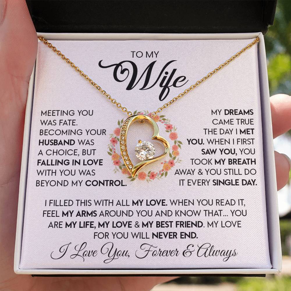 Gift For Wife "Meeting You Was Fate..." | Forever Love Necklace