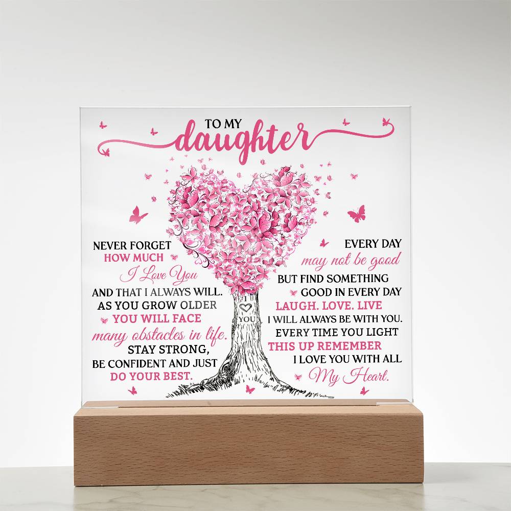 To My Daughter - Tree of Love - Acrylic Lamp