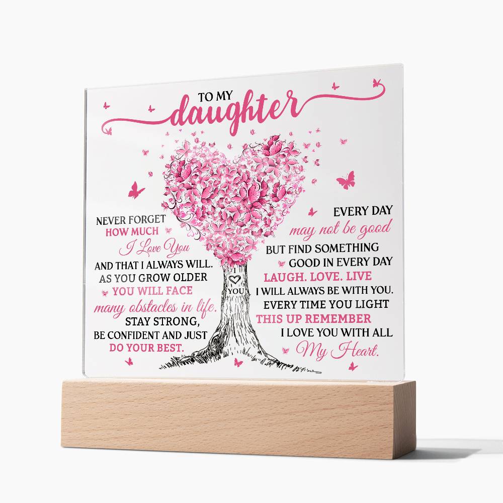 To My Daughter - Tree of Love - Acrylic Lamp