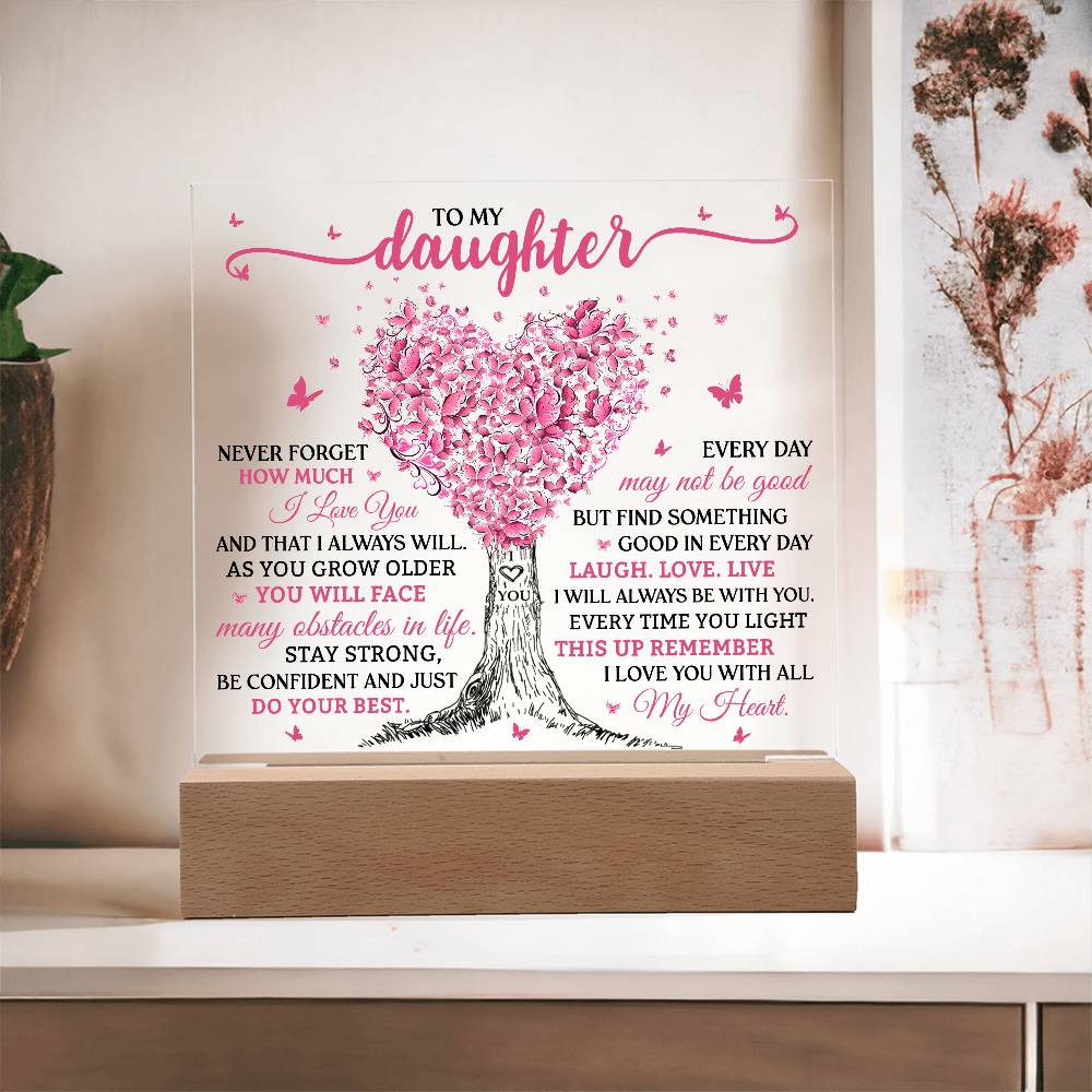 To My Daughter - Tree of Love - Acrylic Lamp