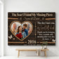 Custom Year We Met Canvas for Couples