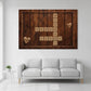 Personalized Couple Scrabble Wall Art | Custom Name Crossword Wood Canvas | Rustic Farmhouse Wedding Anniversary Gift for Couples