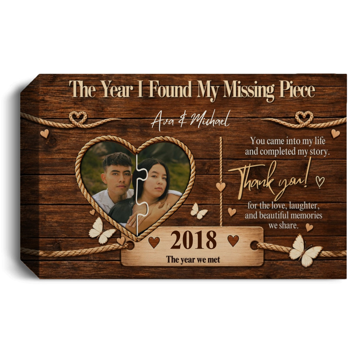The Year I Found My Missing Piece Canvas