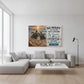 Personalized Sea Turtle Couple Canvas | Custom Names & Date Ocean Wall Art | Romantic Beach Anniversary Gift for Couples