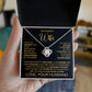 Gift for Wife "You Are The Beating Of My Heart" Gold Knot Necklace