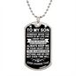 [ALMOST SOLD OUT] To My Son - Always Keep me in your heart - Dog Tag Necklace