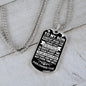 [ALMOST SOLD OUT] To My Son - Always Keep me in your heart - Dog Tag Necklace