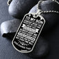 [ALMOST SOLD OUT] To My Son - Always Keep me in your heart - Dog Tag Necklace