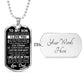 To My Son - Dog Tag Military Chain