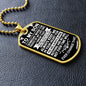 [ALMOST SOLD OUT] To My Son - Always Keep me in your heart - Dog Tag Necklace