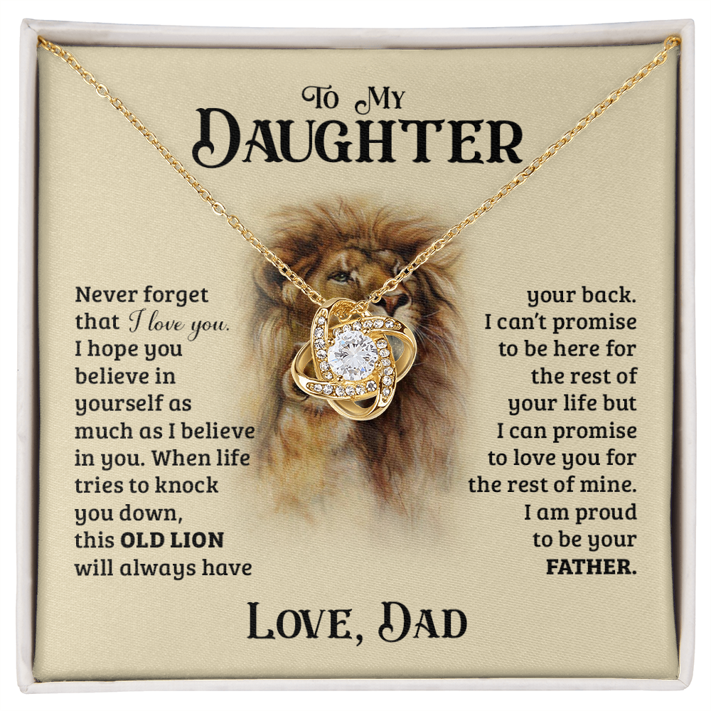 To My Daughter - Love Knot Necklace