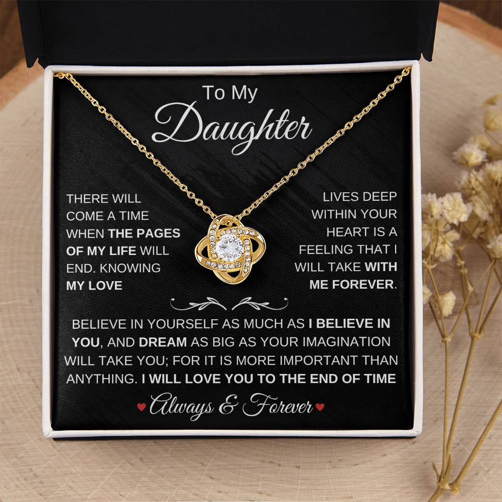 Beautiful Gift for Daughter "I Will Love You Forever" Necklace