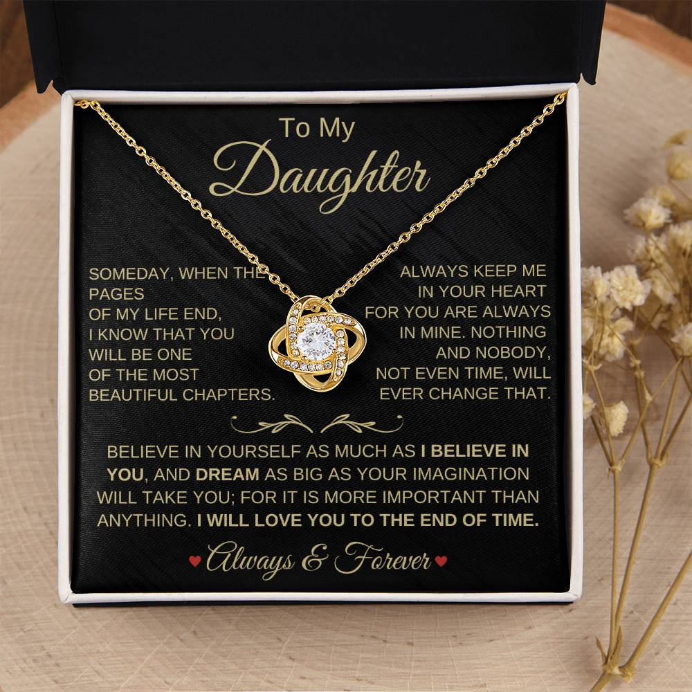 Beautiful Gift for Daughter "I Will Love You Always & Forever" Necklace