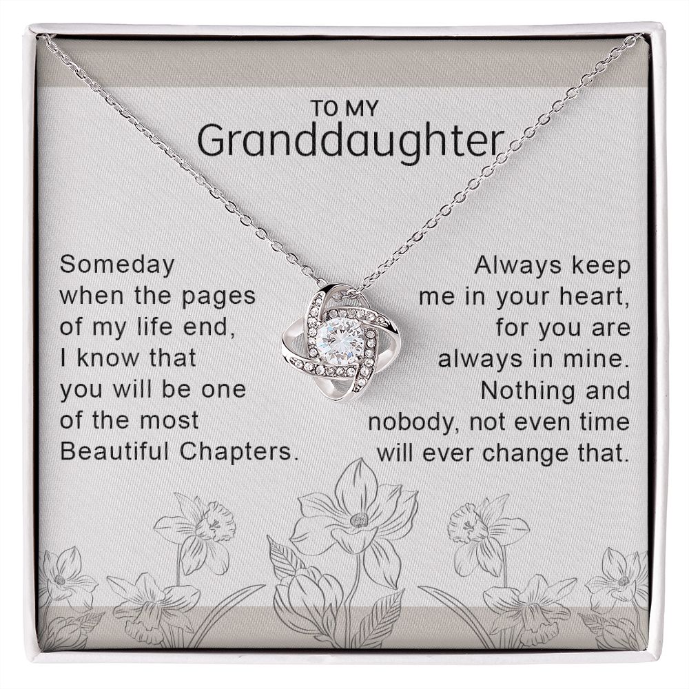 To My Granddaughter - Love Knot Necklace GD005