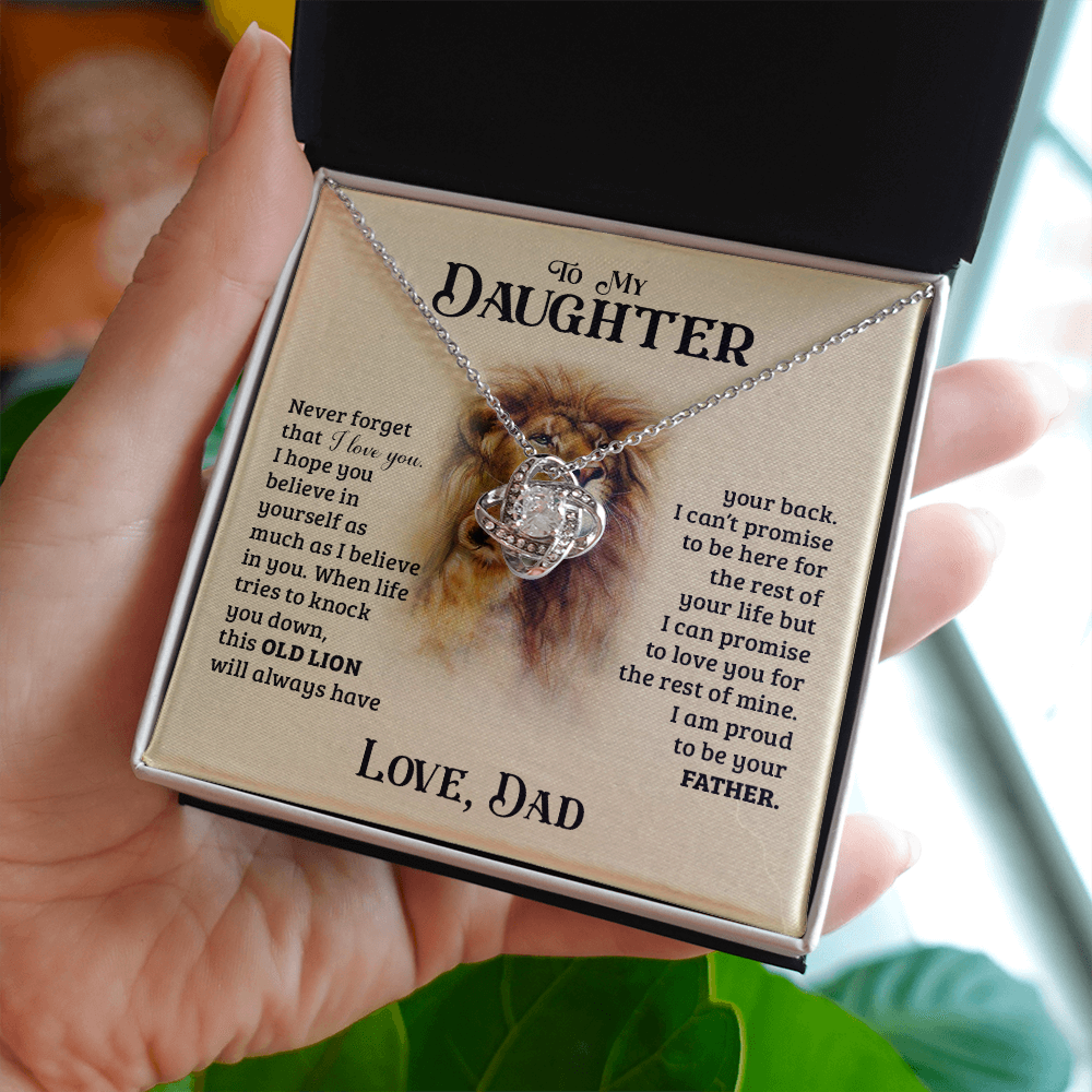 To My Daughter - Love Knot Necklace