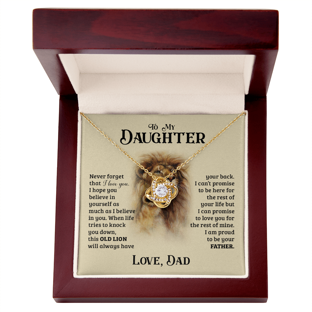 To My Daughter - Love Knot Necklace