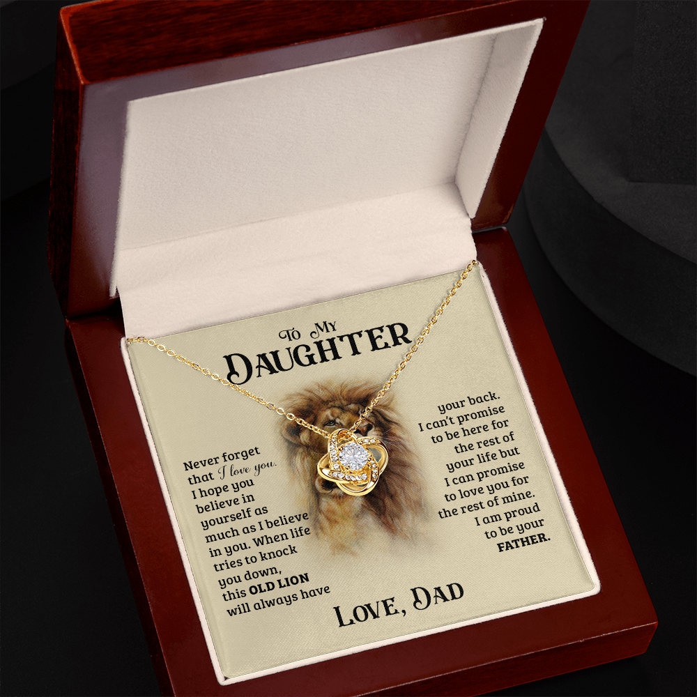 To My Daughter - Love Knot Necklace