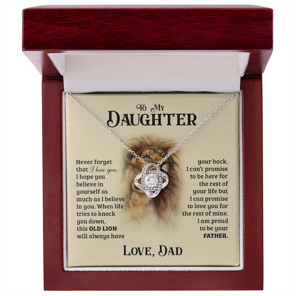 To My Daughter - Love Knot Necklace