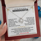 To My Beautiful Granddaughter - Personalized Love Knot Necklace Set D-003