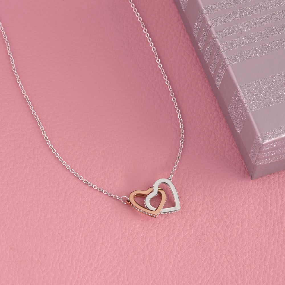 To My Granddaughter - Interlocked Heart Necklace