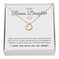 To My Bonus Daughter - Delicate Heart Necklace