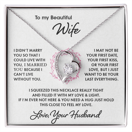 To My Beautiful Wife - Forever Love Necklace