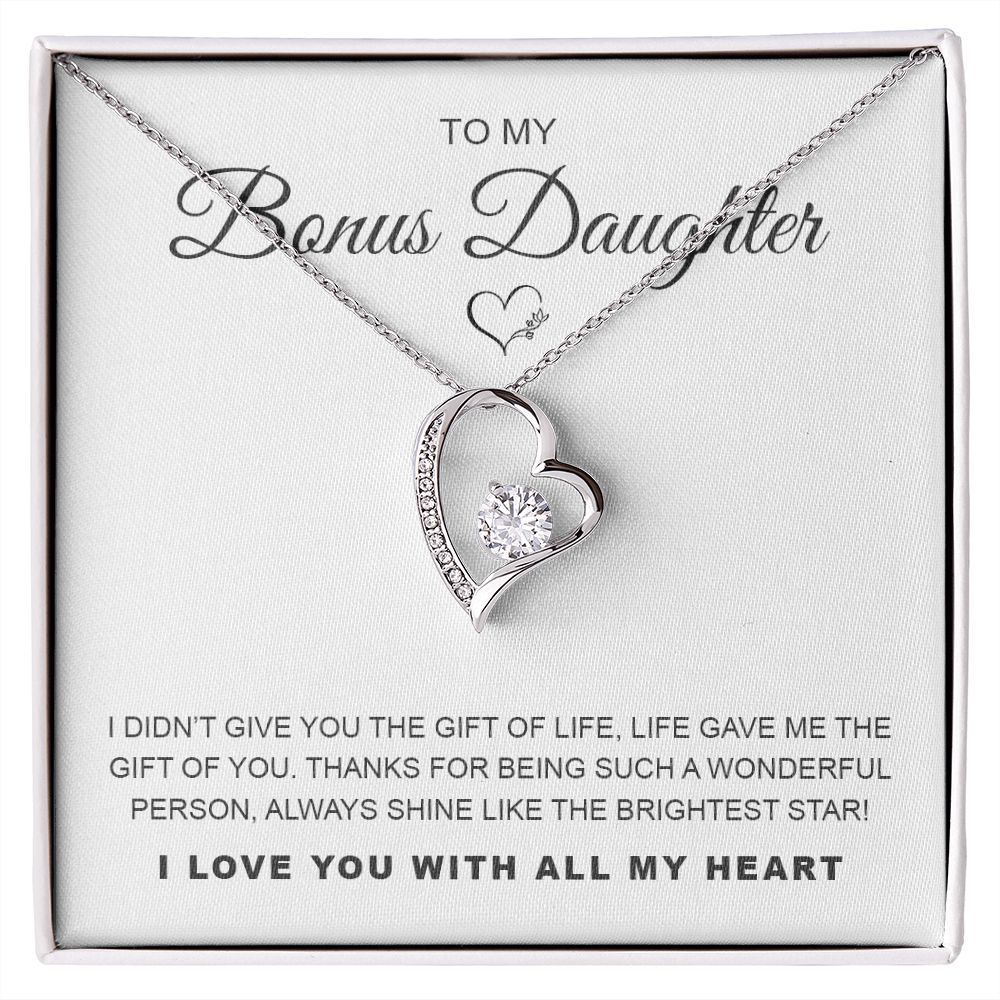 To My Bonus Daughter - Forever Love Necklace