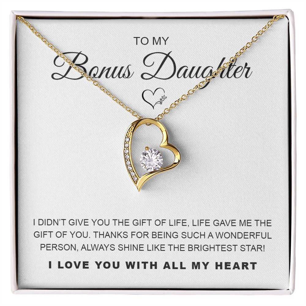 To My Bonus Daughter - Forever Love Necklace