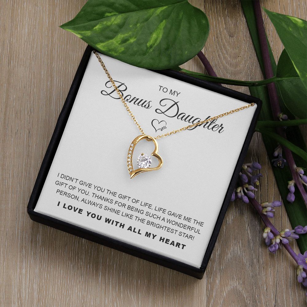 To My Bonus Daughter - Forever Love Necklace