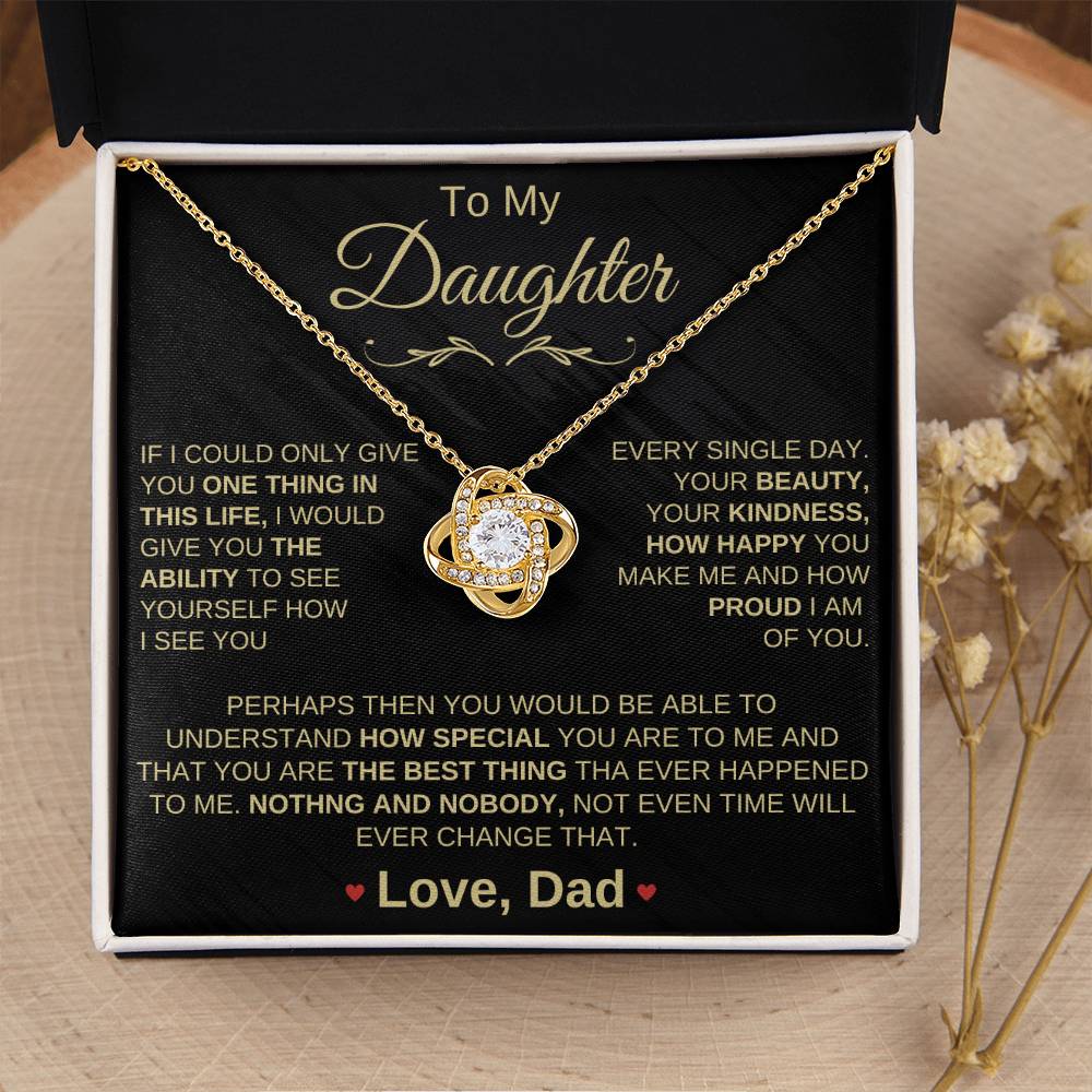 Beautiful Gift for Daughter From Dad "I Am Proud of You" Necklace