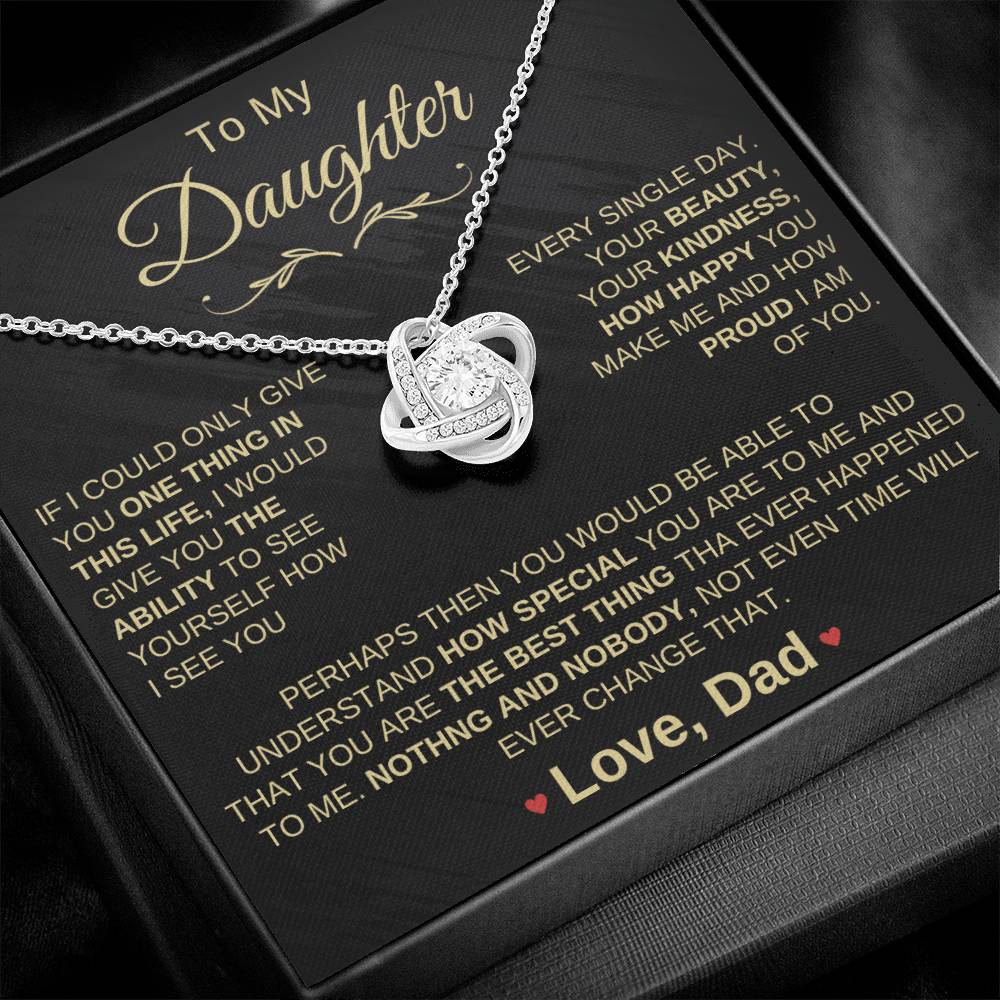 Beautiful Gift for Daughter From Dad "I Am Proud of You" Necklace