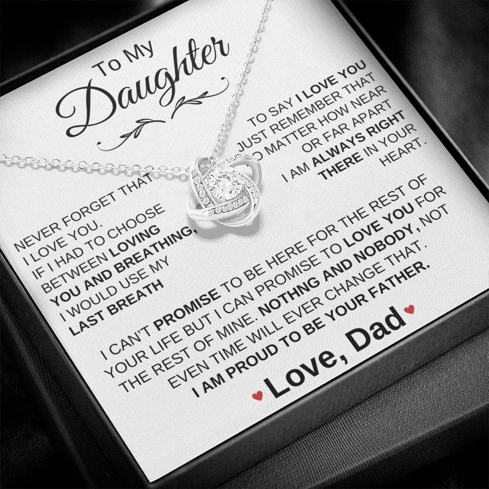 Beautiful Gift for Daughter From Dad "Forever Love" Necklace