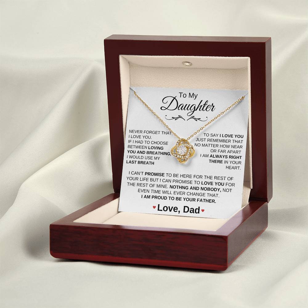 Beautiful Gift for Daughter From Dad "Forever Love" Necklace